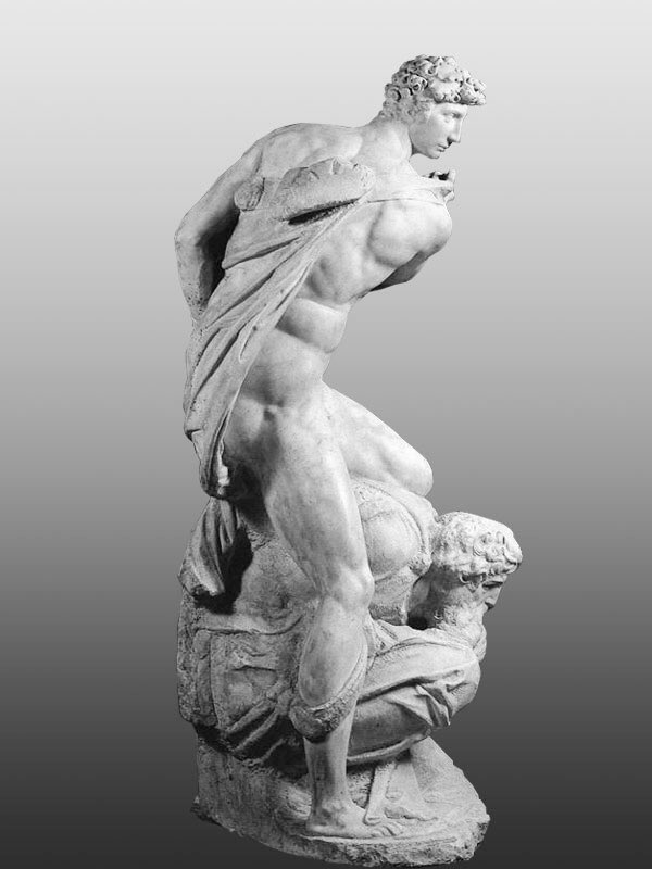 We are discovering too, the importance of his sexuality to his work. A case in point is his statue of Victory (1532-4) where the head beneath the handsome man’s feet is a self-portrait & the warrior is believed to be an idealised image of his muse, Tommaso dei Cavalieri.