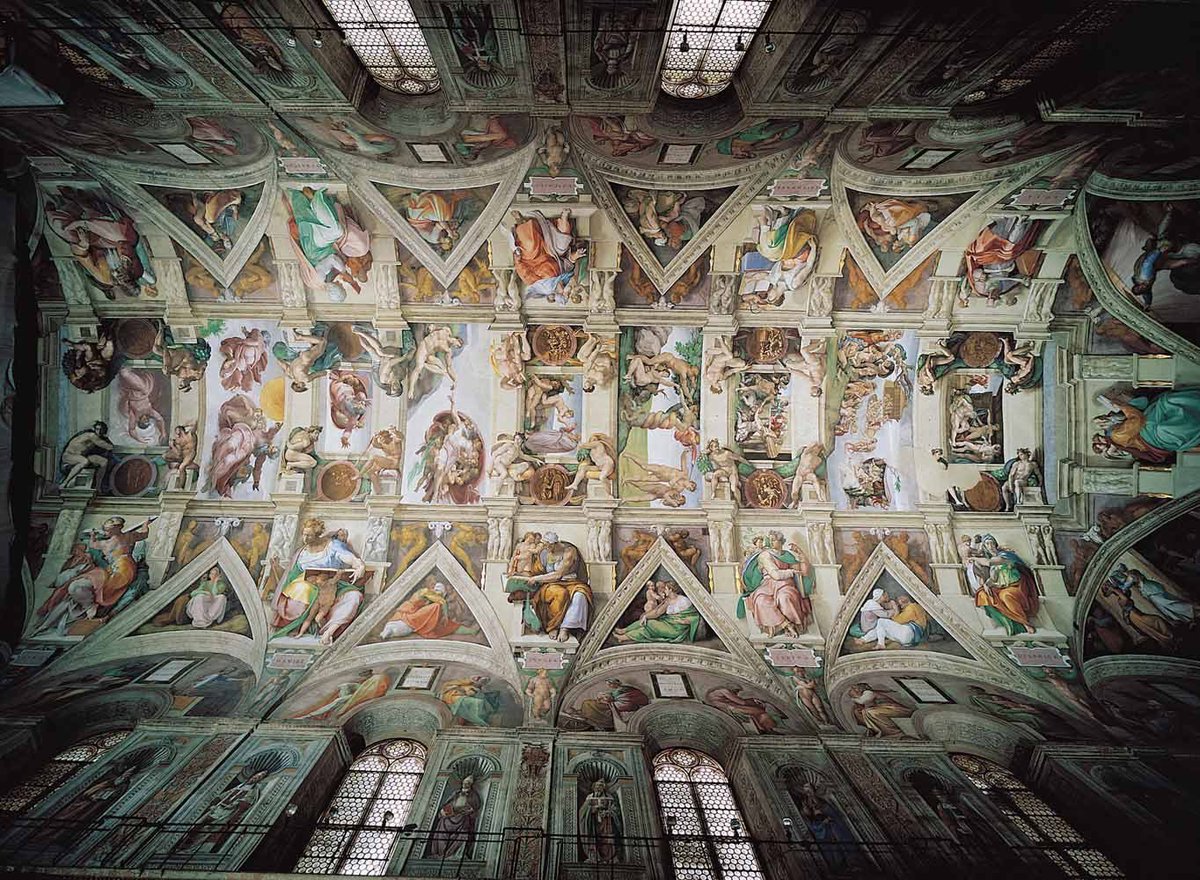 He painted the ceiling of the Sistine Chapel in the Vatican (1508-12). The image at the centre of the work, The Creation of Adam, is one of the most famed in art history. The impact of the work when first seen in real life is astonishing & vertigo inducing!