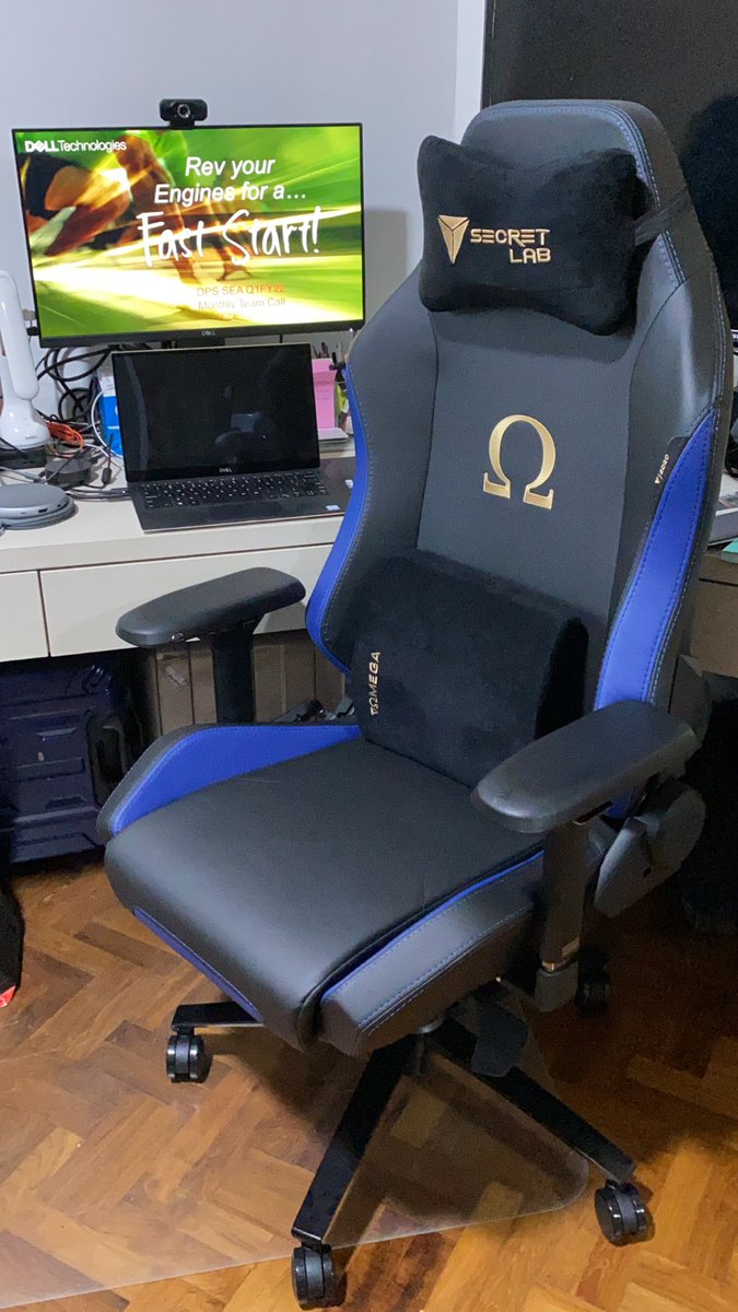 Getting off to a fast start with my swanky new #secretlab chair! Rev your engines!!