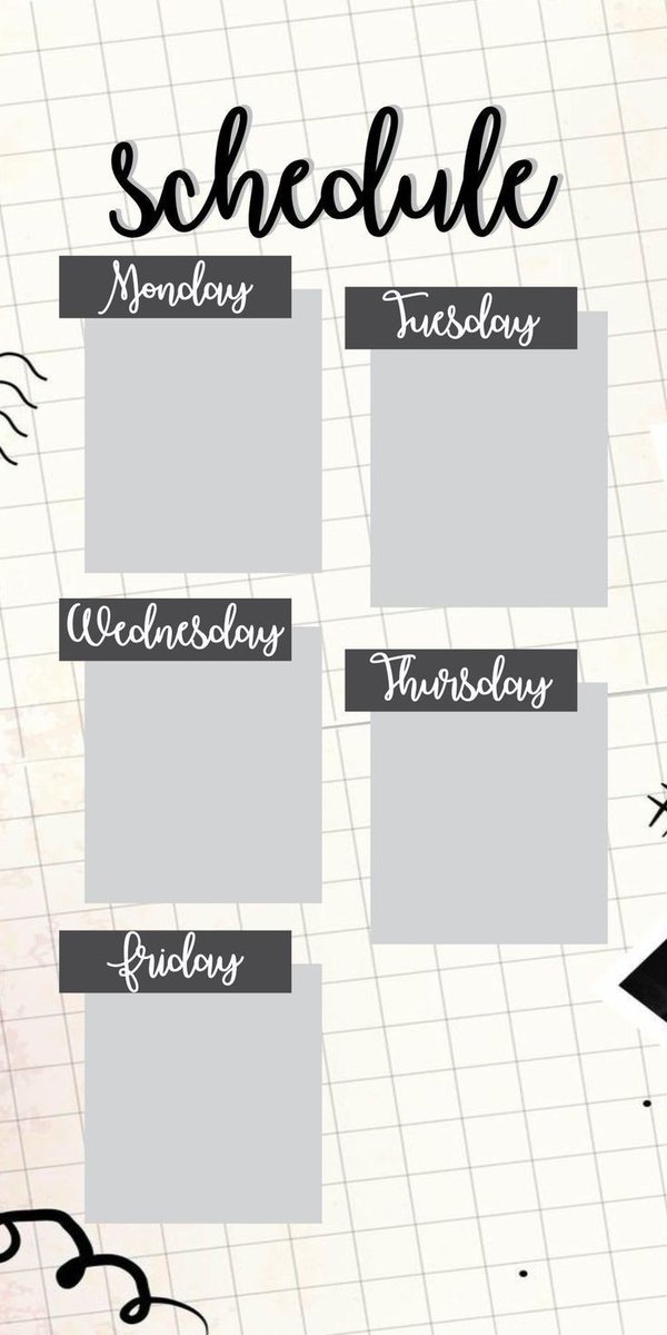 Kumpulan template jadwal pelajaran yang cantik & lucu-lucu —a thread