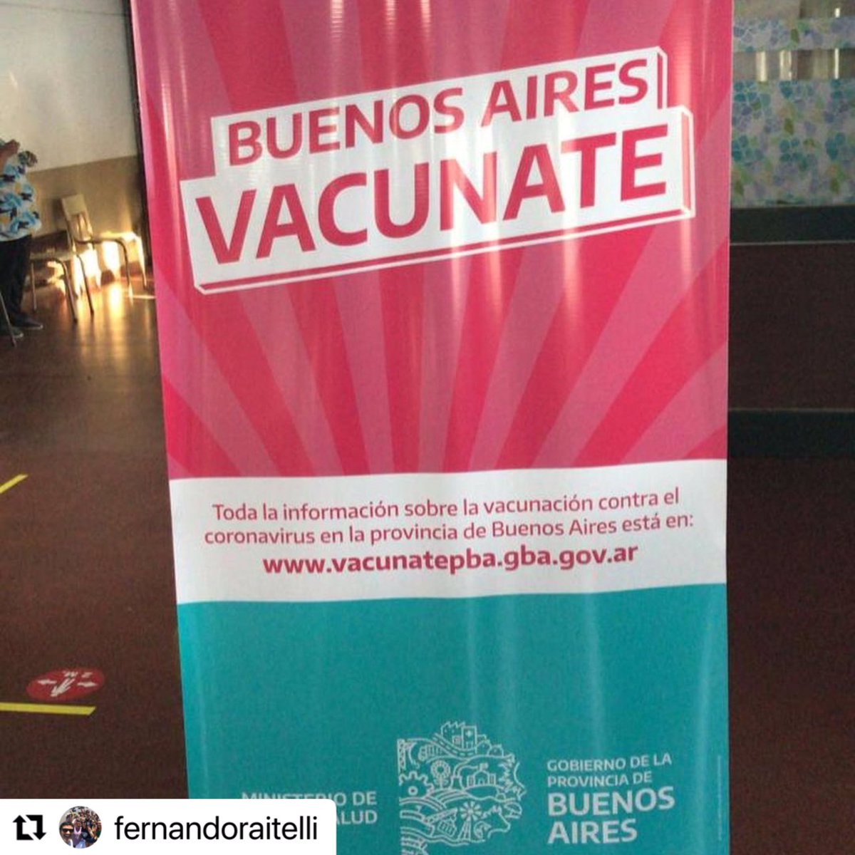 ferraitelli's tweet photo. Hoy comenzó el operativo vacunación en Brandsen, al igual que en toda la provincia de Buenos Aires. 
Los vecinos y vecinas ya se están aplicando la vacuna sputnik v. 
Hay esperanza, el futuro que todos queremos esta cada vez más cerca. 
#VacunarteEsCuidarte
#Vacunarteescuidarnos https://t.co/DaCrKaeU6t