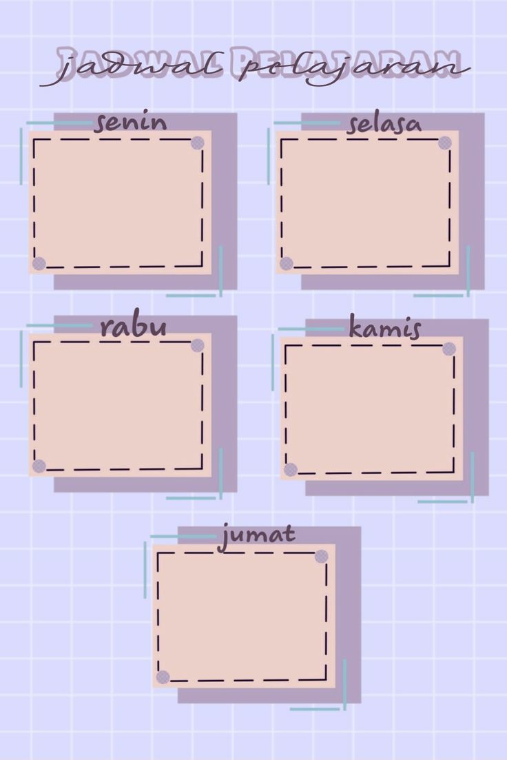 Kumpulan template jadwal pelajaran yang cantik & lucu-lucu —a thread