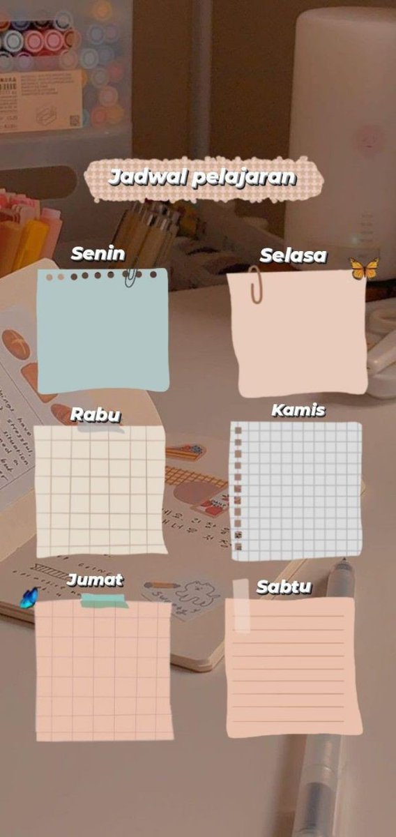 Kumpulan template jadwal pelajaran yang cantik & lucu-lucu —a thread