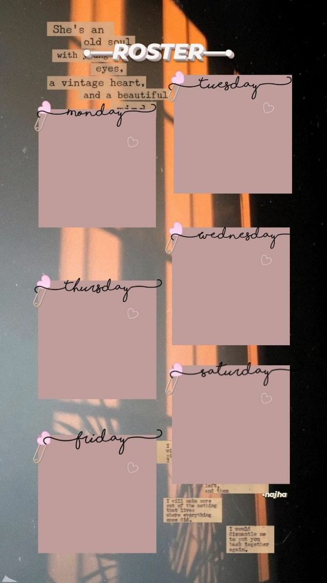 Kumpulan template jadwal pelajaran yang cantik & lucu-lucu —a thread