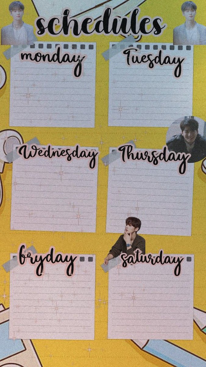 Kumpulan template jadwal pelajaran yang cantik & lucu-lucu —a thread