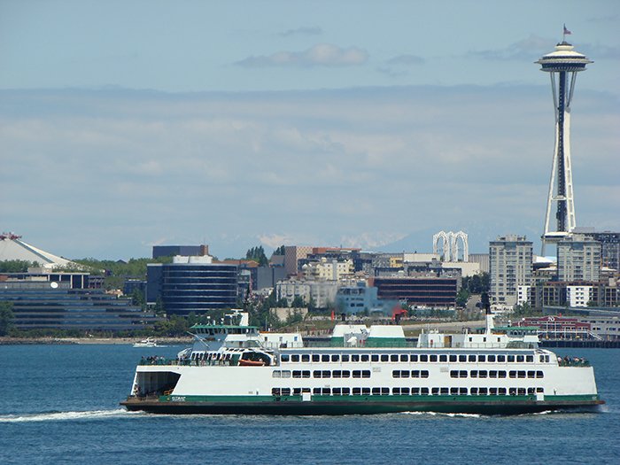 This picture taken by an #FBI employee features the beautiful Seattle skyline as seen from a ferry.