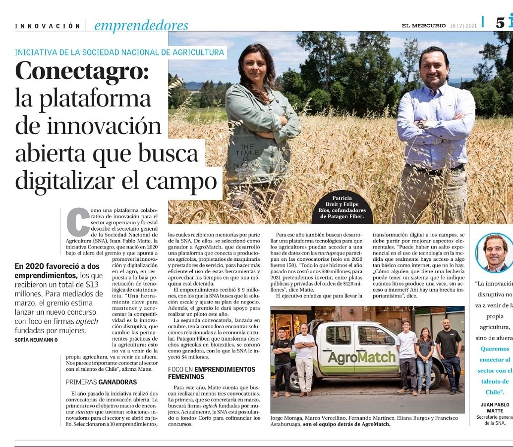 SNA_Chile's tweet photo. Conectagro sigue haciendo noticia. La plataforma colaborativa formada por la SNA, destaca por fomentar la innovación en el agro. #conectagro https://t.co/bRHMX15Xz8