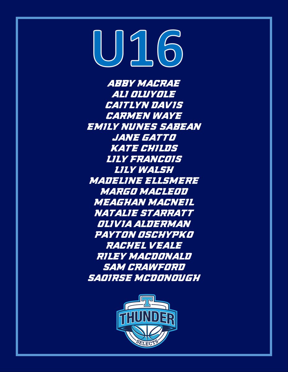 We would like to thank everyone who participated in our selection sessions and congratulate all of the athletes who were selected to our 2021 U16 ELITE Program. #Year23 #Tradition #Family #ELITEFUN #ThisIsThunder #InThisTogether #PoweredByUnderArmour 🏀