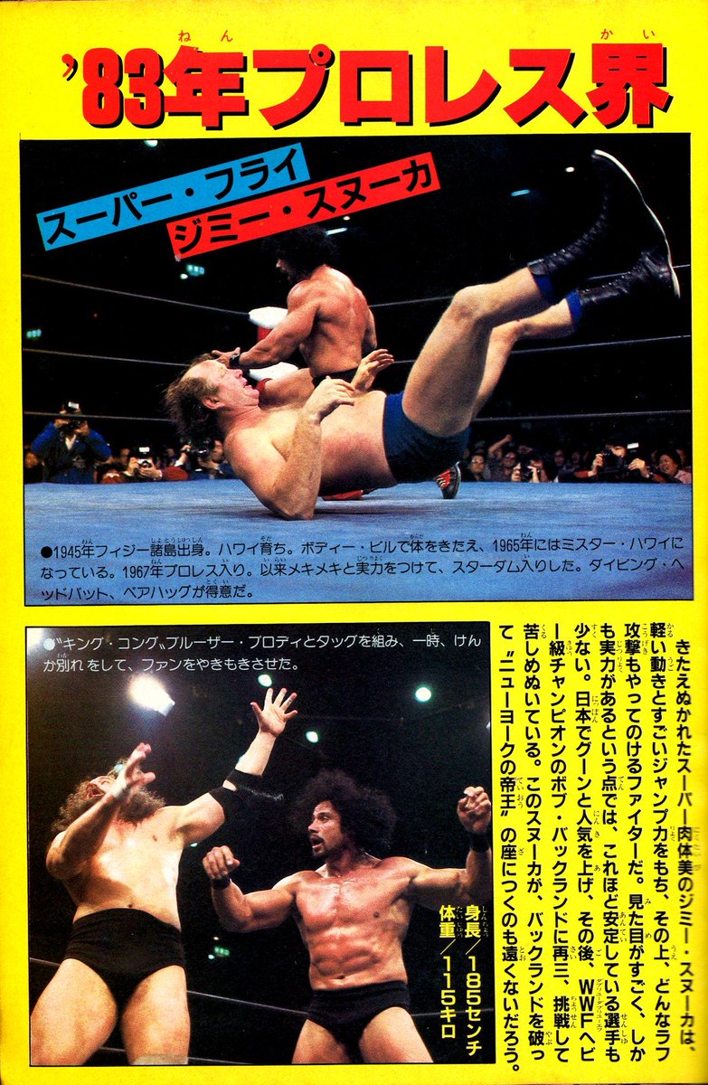 ラクメキアそーさい 新井博之助 プロレスの日 冒険王19年2月号より ハットリくん ドラえもん 宇宙刑事 ワールド プロレスリングの テレビ朝日から離れられないコンボ 時代のせいか 冒険王末期は結構プロレスを取り上げていたようで ジミー