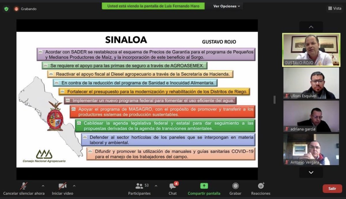 #CAADESINFORMA 

Se establece agenda de trabajo del ⁦<a href="/CNAgropecuario/">Consejo Nacional Agropecuario (CNA)</a>⁩ : ⁦<a href="/Gustavo_rojop/">Gustavo Rojo</a>⁩ ⁦<a href="/CortinaGallardo/">Juan Cortina Gallardo</a>⁩