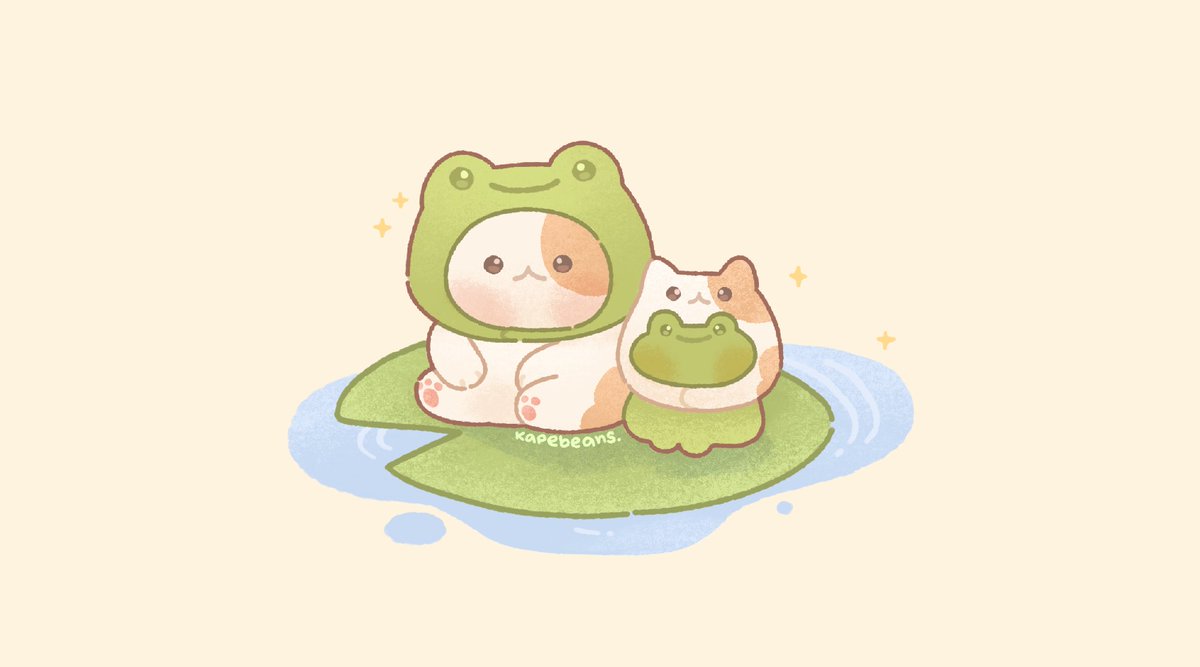 no humans frog artist name simple background lily pad animal sparkle  illustration images