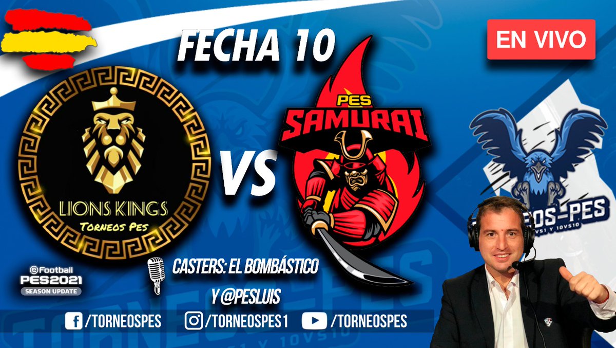 6 puntos de infarto conseguidos en <a href="/PesLuis/">TORNEOSPESGAMING ( luis-belloto)</a> en los minutos finales de ambos partidos que nos dejan en los puestos nobles de la tabla 🔝🎖️
Partidos tremendamente igualados entre <a href="/LionsKingsPes/">Lions Kings 10 vs 10 🦁🎮⚽</a> y <a href="/SamuraiPes/">Pes Samurai</a> 🦁🎮🇯🇵
Casteado para el recuerdo por el gran <a href="/IgnacioOstertag/">El Bombástico 🔴⚪</a> 🎙️
#GoLions