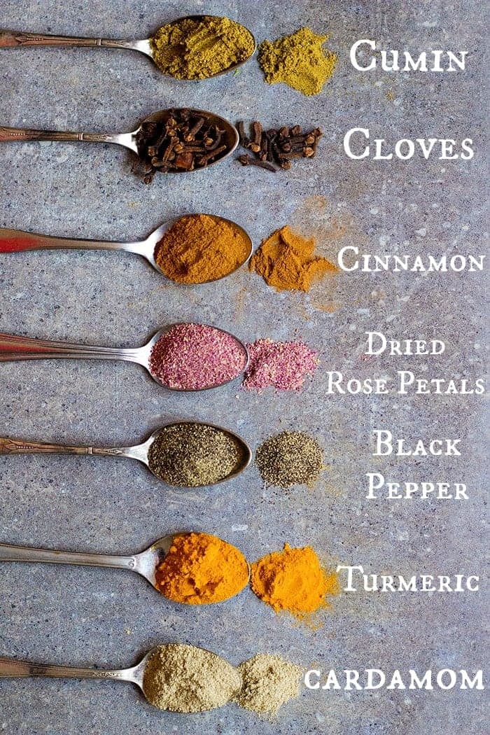 TheAtomicChef's tweet photo. Advieh- Persian spice mixture usually containing cardamom, cinnamon, cumin seeds and rose petals, but variations may add black pepper, cloves, coriander, ginger and saffron. It's sometimes spelled adwiya. #spices #spicemix #chef #foodfacts #culinaryknowledge https://t.co/Ec7FHa3bwu