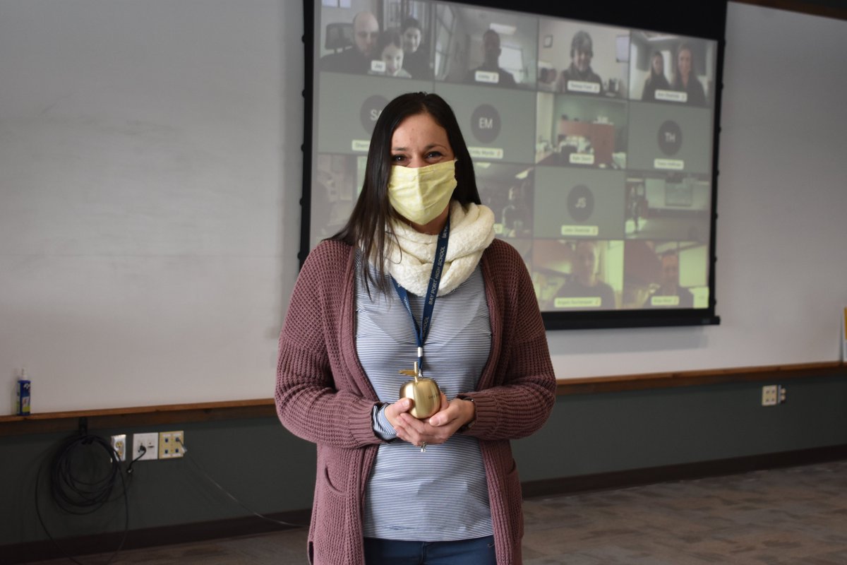 HSSD's tweet image. Congratulations to HSSD's Golden Apple Award Winners: Bay Port High School mathematics teacher Sara Shefchik and Bay View Middle School Social Studies teacher Brooke Hoffman. We are so proud to call you Pirates!  fox11online.com/on-fox-11/gold…