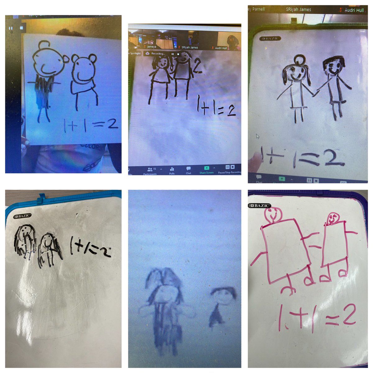 BLAZEnTeacha's tweet photo. Question of the Day. Ms. George is in the class teaching her scholars and Ms. Kelly walks in. How many teachers are in the class? Scholars demonstrated OA.2 with class ✅ .They even drew my hair 😂 Representation Matters! #HAES #BLAZE #RepresentationMatters @APSHAES #AddemUp https://t.co/JUJ1IhRwju