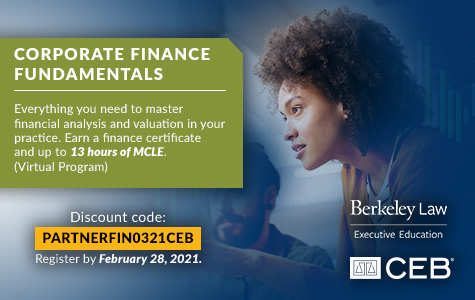 CEB_CA's tweet photo. Curious about mastering corporate finance? Explore this online executive education course offered through @BerkeleyLaw and @BerkLawExecEd. Register today!
REGISTER: https://t.co/zjuFcw8QE1
#Berkeley #BerkeleyLaw #corporatefinance #CEB #executiveducation https://t.co/YRT5l0xvWZ