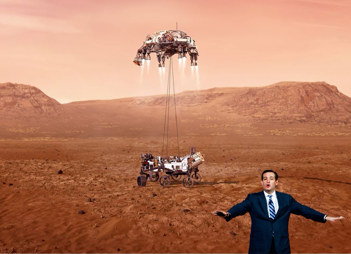#MarsPerseverance lands and immediately determines there is no intelligent life on Mars. #TedCruz #TedFled #TedCruzFailedTexas #TexasFreeze