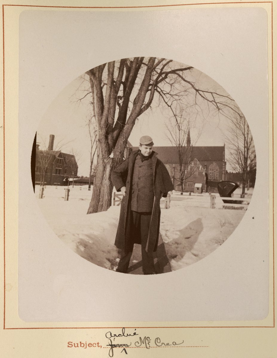 OhrstromLibrary's tweet photo. Archibald Montgomery McCrea, Form of 1894:  The New Chapel is behind him, and on the left is the Big Study.
He was a Delphian, and in 1890 played on the 3rd football eleven. In 1892 he played on the 1st eleven as a rusher, and went on to Yale to play football. #TBThursday #TBT https://t.co/wXpb6fFzUZ