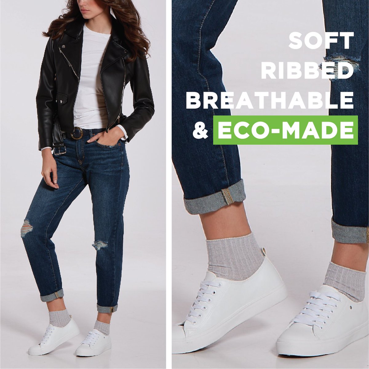 SecretLegwear's tweet photo. Soft▪️Ribbed▪️Breathable▪️ECO MADE ♻️ 🧦 Made with REPREVE! 
#socks #eco #made #hosieryessentials #legwear #womensfashion #hosieryaddict #wardrobesessentials #wegotyoucovered #canadianbrand designed by #canadiandesigners https://t.co/SbvSDvpATD