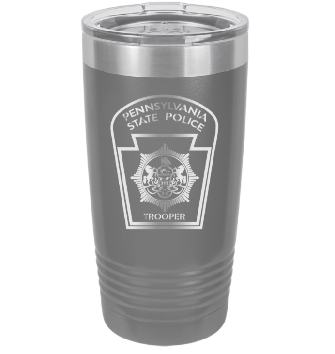 Keep your hands warm and your drinks hot in the winter with this exclusive PSP Trooper 20oz. Tumbler: store.travelchamps.com/psp_gray_natio…