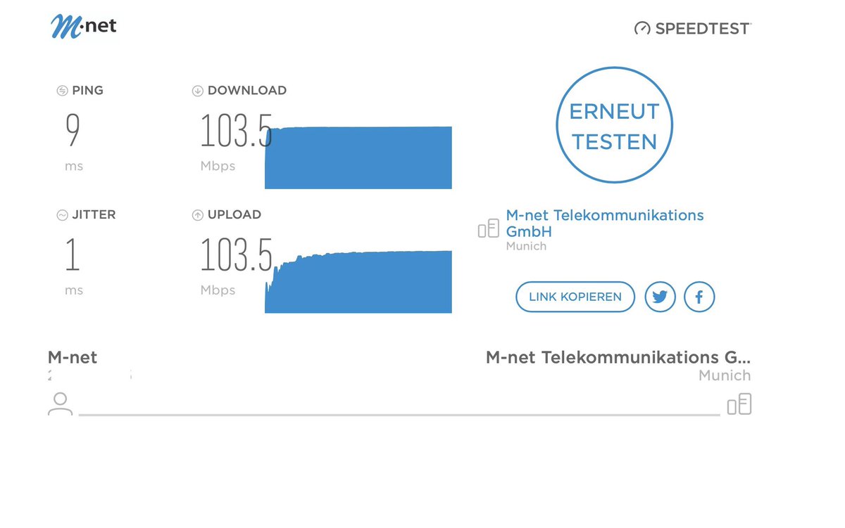 Hat hier jemand schnelles #Internet bestellt? ✌️🚀🎉 #schnellergehtnicht #speedtest #mnet #glasfaserrockt #nerds