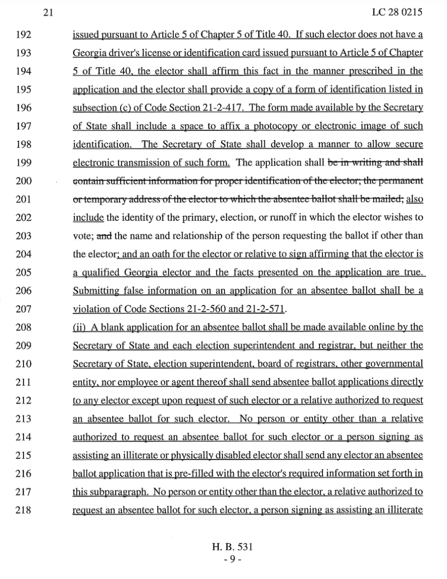 This section is big:-Earliest request for absentee ballot is 11 weeks before election, latest is 2 Fridays before election-Application has DL# or state ID# or copy of photo ID, both paper+online-No gov't/elections office can directly send an absentee ballot application