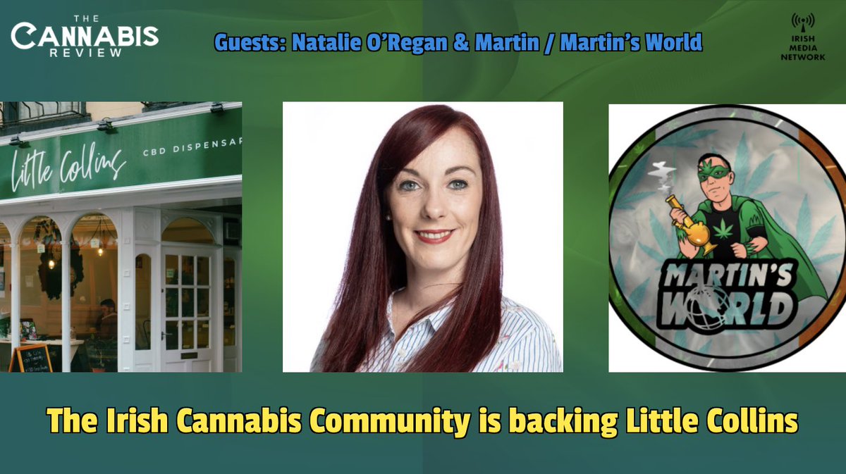 IRMediaNetwork's tweet photo. In this episode of TCR we spoke to two of Ireland's leading cannabis activists, @MartinsWorld420 @NatalieORegan1 

We spoke about:
- The Little Collins reaction 
- Timeline for legalisation 
- The Irish Cannabis Community 

https://t.co/4IWniYcEDN #cbd #CannabisCommunity https://t.co/qWfs2FdSq3