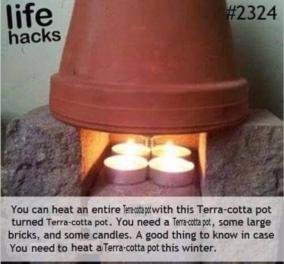 Anybody try this hack to keep their terra-cotta pots warm?