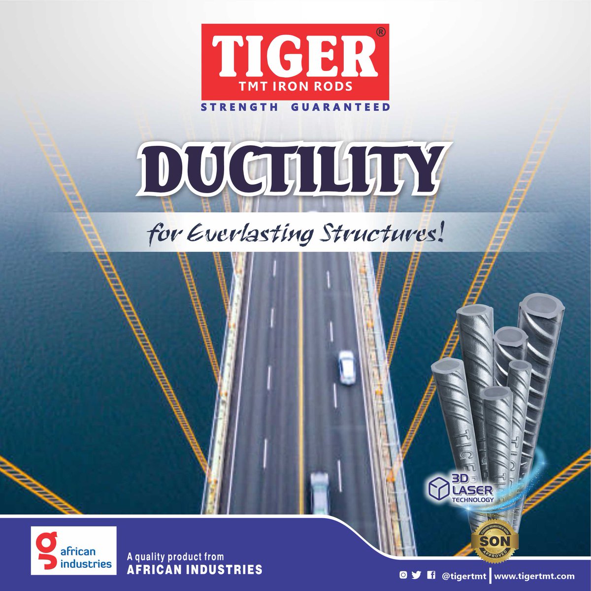 TigerTmt's tweet photo. TIGER TMT iron rods have perfect ductility and malleability which provide buildings and structures the ability to withstand earthquakes, extra load tension, and make them last longer.
#BuyAGenuineTMT
#StrengthGuaranteed
#LetsBuildTogether
#buildhouseforgenerations
#TIGERTMT https://t.co/ME2yaHupmv