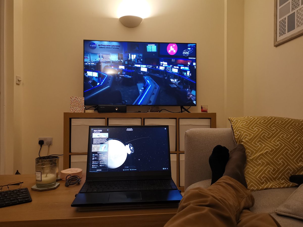 mccubbin_j's tweet photo. All set for @NASAJPL landing of @NASAPersevere! Good luck from a space geek in the UK!!! https://t.co/vcBa6WpGVE