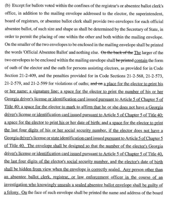 Absentees: Most would be sent out starting ~4 weeks before the election (except federal UOCAVA)Outer absentee envelopes would also require DL #/ID # or last four of Social Security number - and all that would be hidden by envelope design until opened.