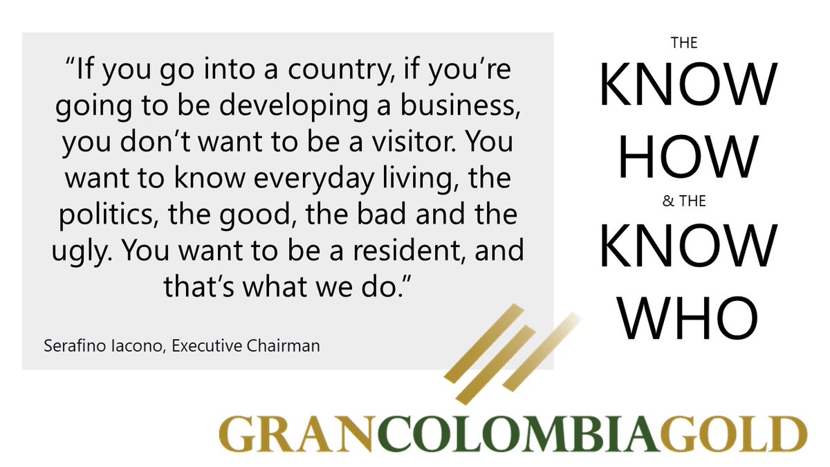 ArisMining's tweet photo. Gran Colombia has a #strongmanagement team with #LatinAmerican mining experience. Learn more about our team here: https://t.co/bsZHRF6cRJ

TSX: $GCM  |  OTCQX: $TPRFF https://t.co/4KVFTDLvPg