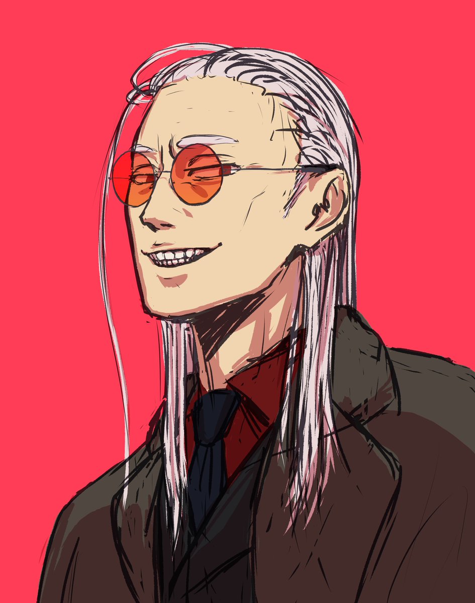 マフィア時代モンスーン妄想 人相めっちゃ悪くあってほしい 髪と目はアルビノ Pumpking Emil のイラスト