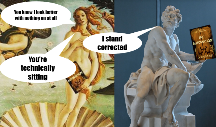 CircoFootnotes's tweet photo. These are getting dumber ⚙⚙⚙ #GreekGods #TheAutomation #Hephaestus #Aphrodite #incorrectgreekmyths #Comics #comicstrips #myths https://t.co/66DmJdeYgX