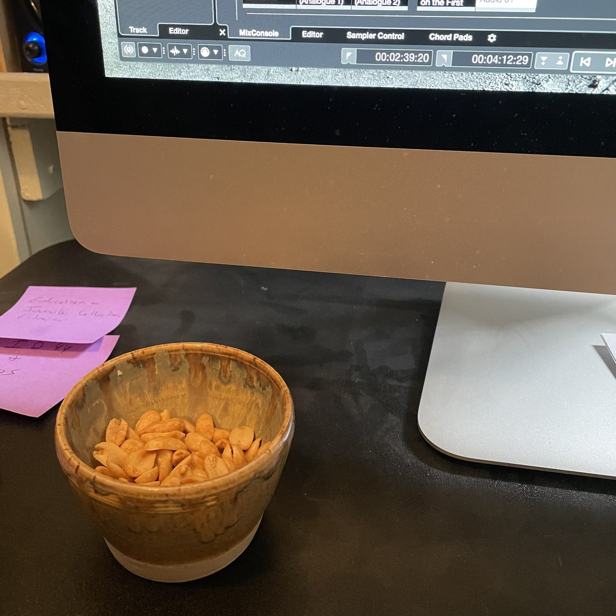 I don’t always have a supply of peanuts at my desk. But today I do #peanutsforperseverance