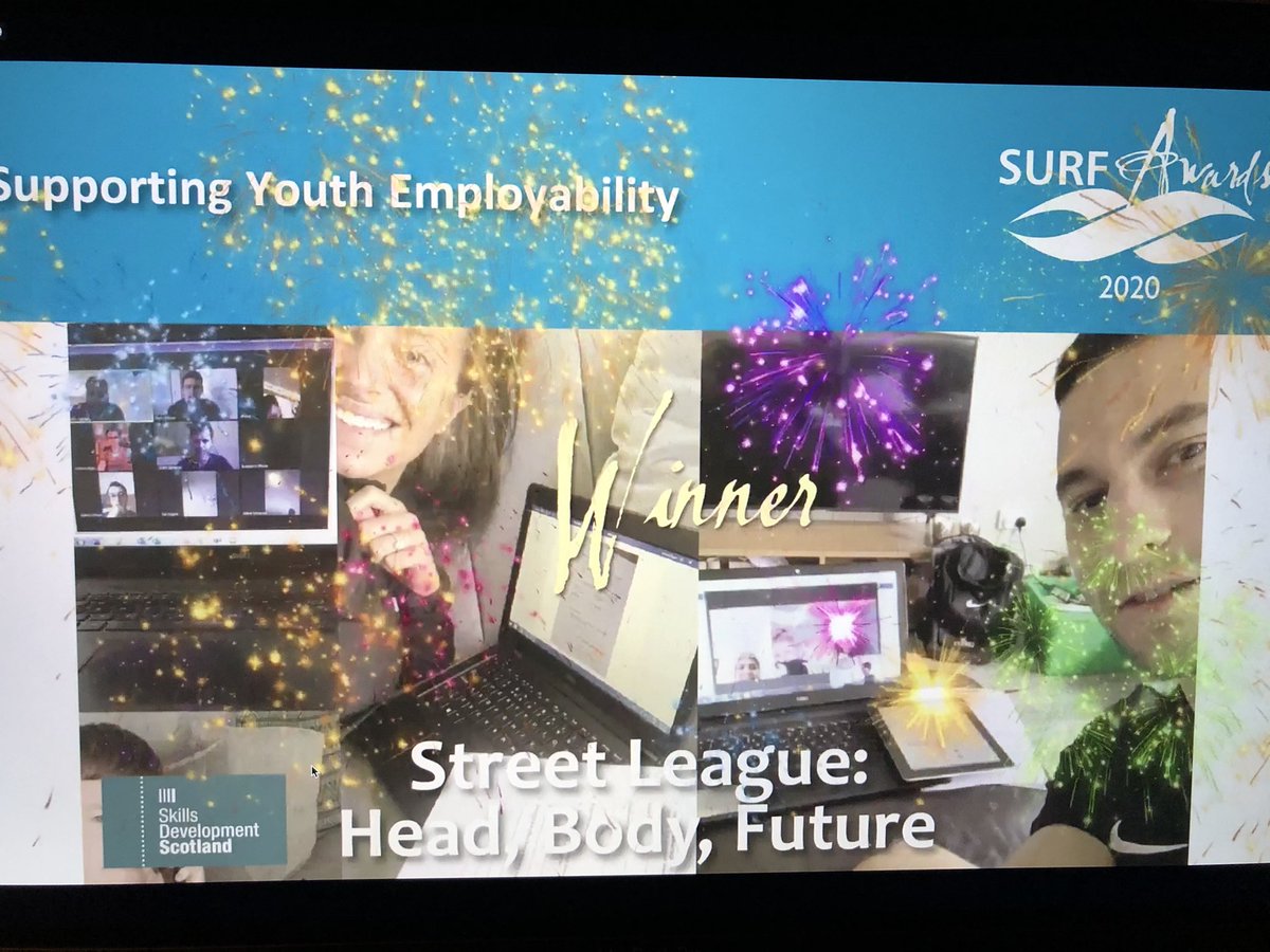 KMurray315's tweet photo. The winner of the Supporting Youth Employability award at #SURFAwards is Street League - Well done! @SURFscot @ClydesdAileen @RTPIScotland @chouaibrim @idmacp @skillsdevscot @JasAtwal22 @nickwright1 https://t.co/jLcrU99mNi