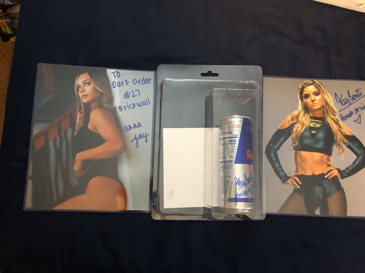 DohnutDan27's tweet photo. Obrigado @TayConti_ and @annajay___ also @Highspots for making it possible! #TayJay #DarkOrder #RedBullCan https://t.co/G7PVZcNmeA