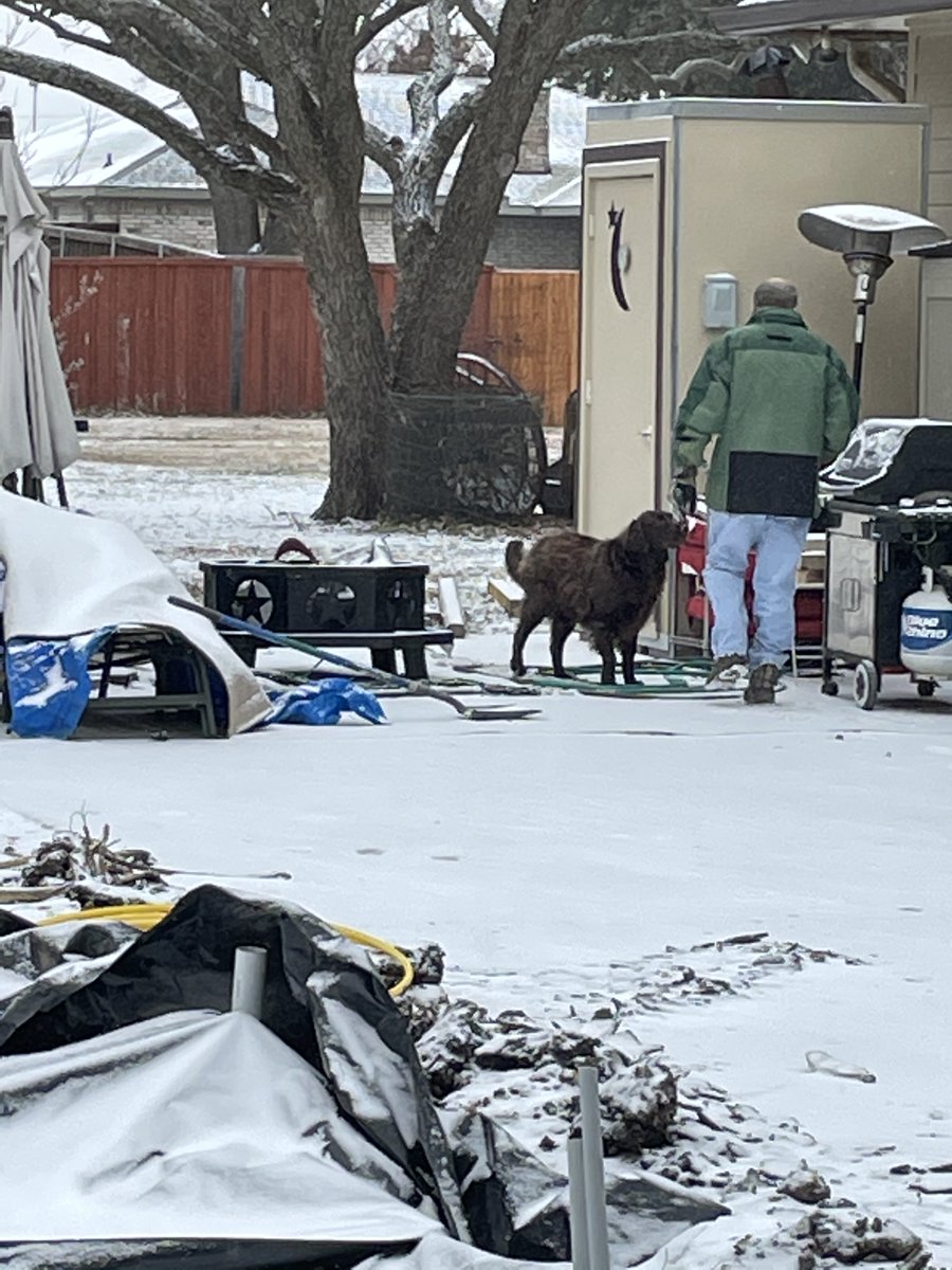 doc in the snow with dad