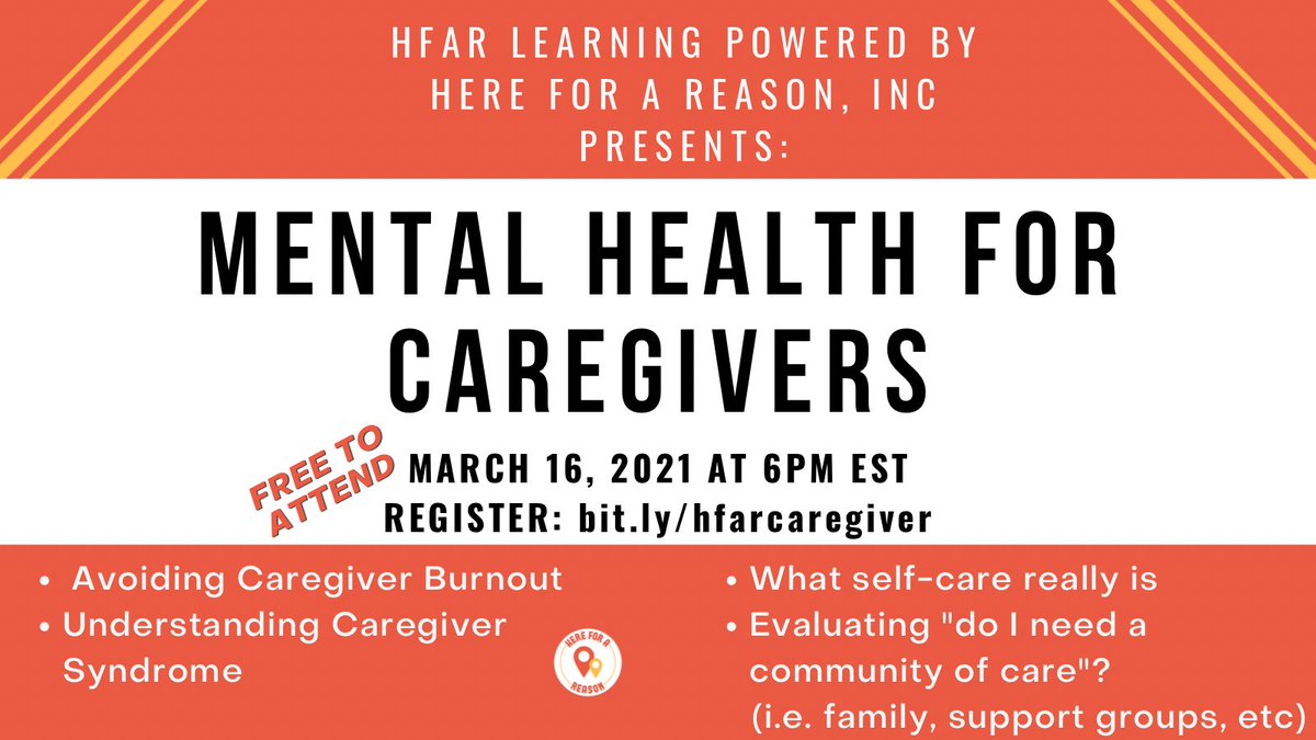 hfarinc's tweet photo. Did you know that caregivers are at elevated risks for developing mental health disorders such as depression, anxiety and grief-related illnesses. This event will show you ways to cope and manage your life to be a successful caregiver. FREE registration https://t.co/j0GjHUMfcI https://t.co/jpTxeWedUC