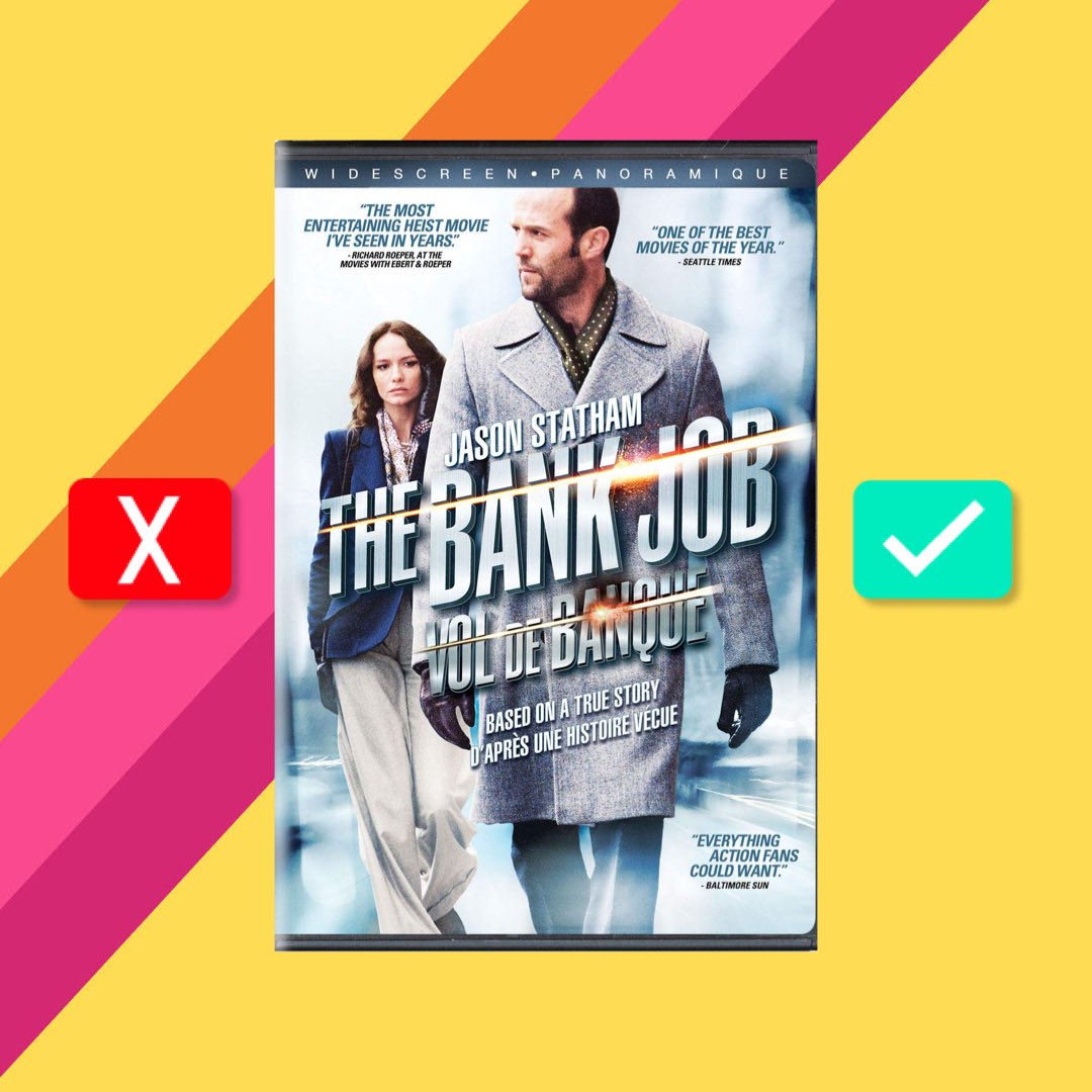 FilmsWFriends's tweet photo. Another ‘New on Netflix’ find - The Bank Job. Things we’re sure of? We bet Jason Statham will take combat with at least 10 “bad guys” and he’ll definitely drive REALLY fast. For that, we’ll watch it. #watchit #skipit #moviematch #netflix #filmswithfriends @netflix https://t.co/SQm4KXcEAV