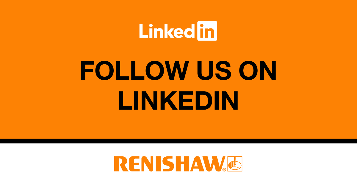 Have you followed us on LinkedIn yet? 

Starting in March, this page will become inactive and the best place to find company news and updates will be on our Renishaw USA LinkedIn page.

Head on over and give it a follow: bit.ly/39VVUmK