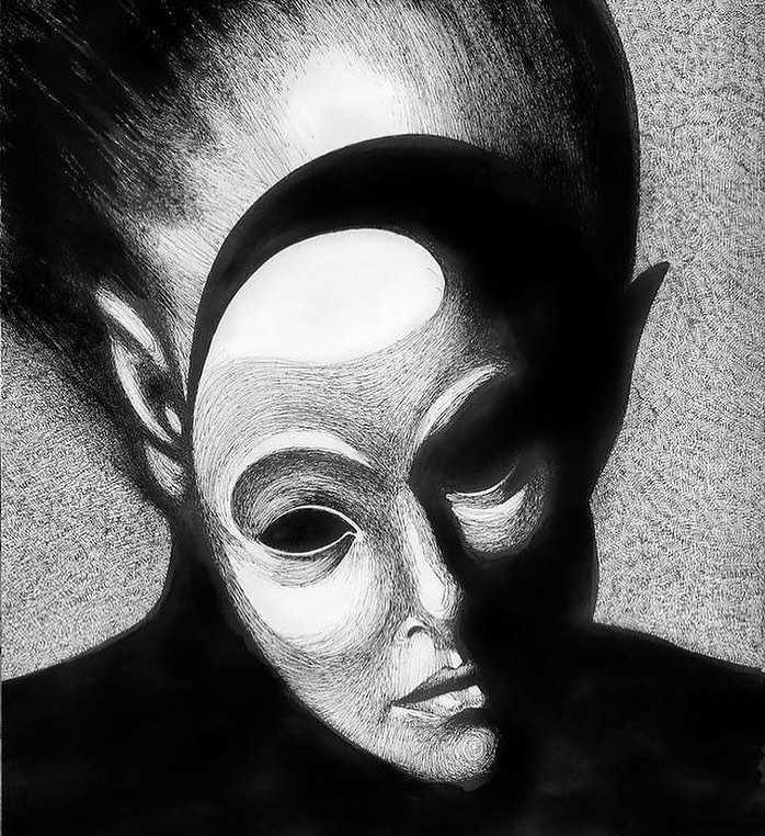 questar1959rep1's tweet photo. @contemporaryfigurativeart
@red.tweny.art
NOTHING BEHIND.
Ink on paper
50x70 cm
2020
#modernartwork #monochrome #negativespace #neoexpressionism #neosurrealism #neosurrealismo #noir #pen #penink #peninkart #peninkdrawing #peninkpaper #penwork #portraitbnw #masks https://t.co/Dn2xHJGJmt