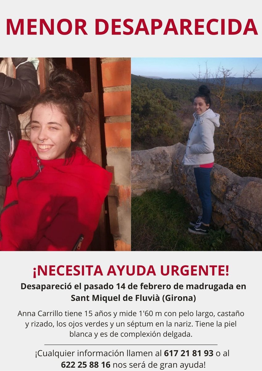 Ens podeu ajudar?. Hem de trobar a l'Anna, RT a sac.