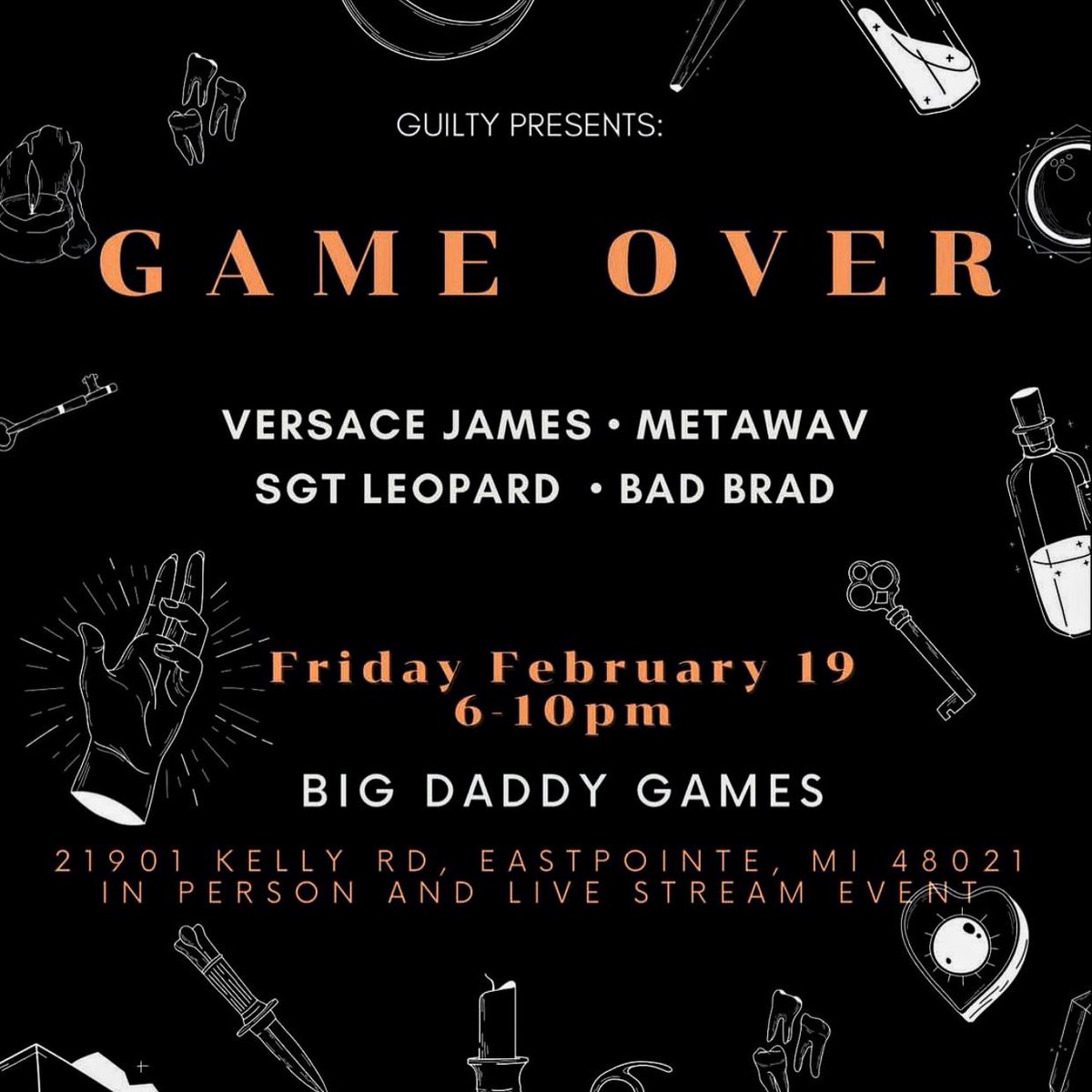 playbdg_'s tweet photo. The Guilty Records Crew is taking over from 6-10PM this Friday night to set the vibe while you enjoy dinner, drinks, and games 👾 If you can’t make it in person you can catch the livestream at https://t.co/xxffJ5LWDM 🎶 https://t.co/UWK5o1DiF7