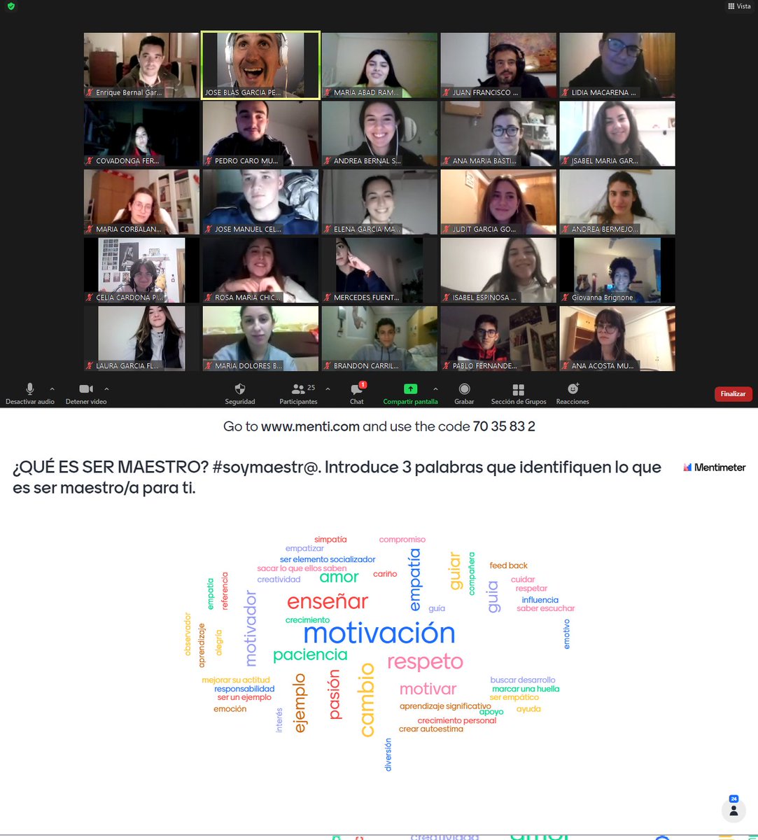 jblasgarcia's tweet photo. Tercer subgrupo y con él todo el alumnado #RETICUM_2021 #facuedu que voy a acompañar junto a @javiersoto en los 1º pasos en tecnología y educación. Hemos buscado los ingredientes que tendríamos en nuestra cocina para la "comunicación en el aula". #motivacion #respeto #emocion https://t.co/EYVn8Mn4rg