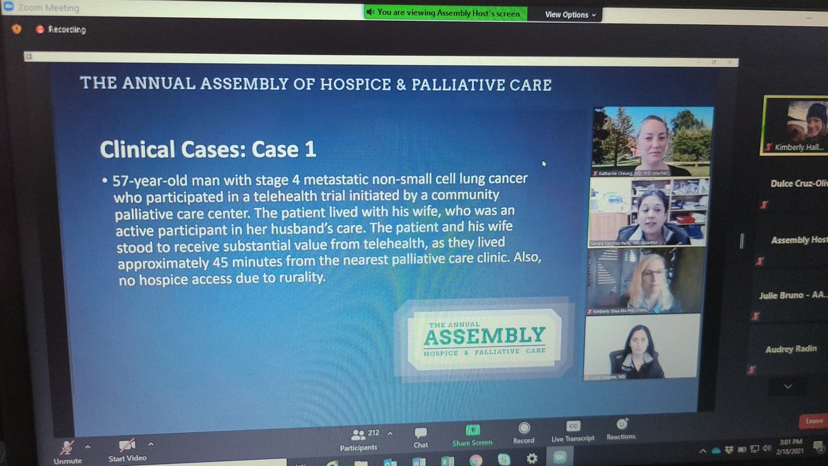 Greetings to Dr. Sanchez-Reilly @drsesr !!!! Presenting on Home Telepalliative Care  @AAHPM #JHUPalliativeMedicine #hapc21