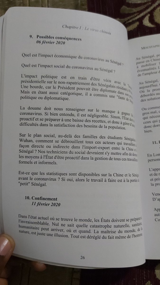 Pour tous ceux qui veulent re-suivre pas à pas l'activité du virus en 2020. Le livre les Saillies du profane chroniques sur la Covid au Sénégal est disponible au 776160104 à 12000frs.

Vous aurez l'occasion de saisir l'actualité du jour 2020.