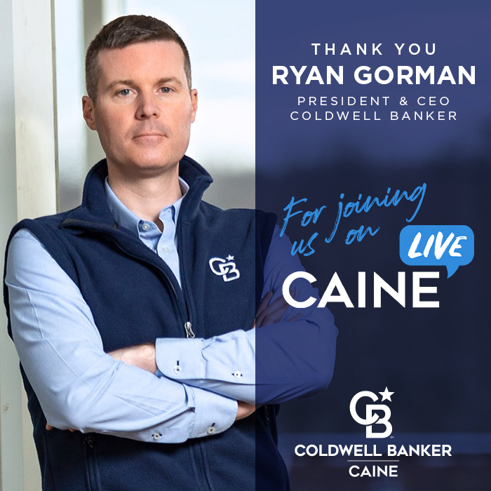 President &amp; CEO of Coldwell Banker, Ryan Gorman, joined us this week to share the brand's refined mission for 2021, national trends, his market predictions, and more. Find out what he had to say about Caine's 2020 stellar results here: bit.ly/3puBmat