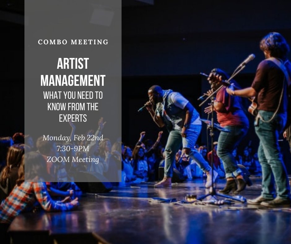 comusicbizorg's tweet photo. Join us for our next #event with guests, David Ratner from Creative Law Network, Nate Meese and Rachel Miller from 7S Management, and Tracey Chirhart from TAC Management as we discuss the responsibilities of #musicmanagement. #comusic
Event details here: https://t.co/dQJZgkJ2gZ https://t.co/4aPRSsfA5n