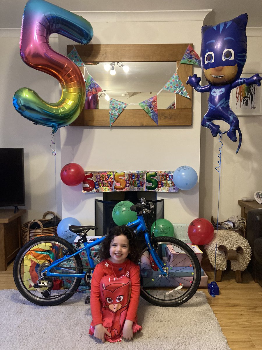 daniellejack5on's tweet photo. Happy 5th birthday to our little superstar....can’t believe it’s been 5 years already! #happybirthday #lockdownbirthday #islabike #newbike https://t.co/lisQhgTid5
